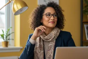 mulher pensando em como abrir um negócio online