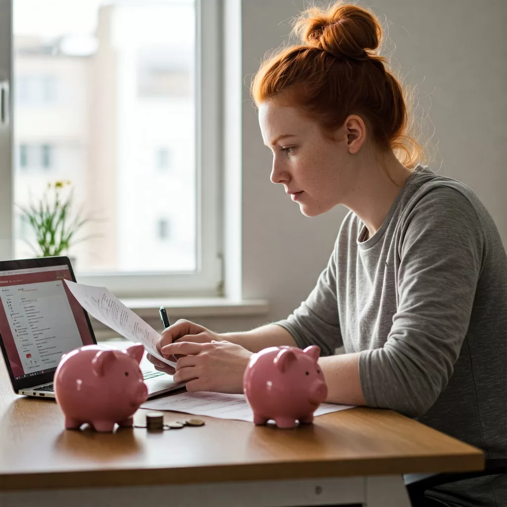 fundo de emergência mulher poupando dinheiro