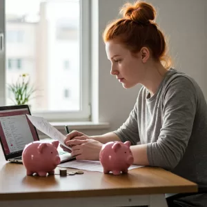 fundo de emergência mulher poupando dinheiro