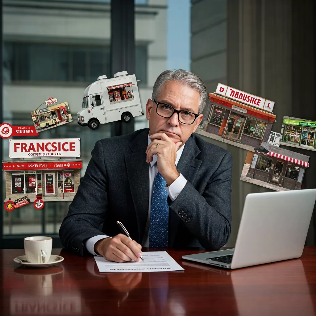 franquia, investimento em franquia, franquias que valem a pena, abrir franquia, empreendedorismo, negócios próprios, cases de sucesso: pessoa pensando se compensa abrir um franquia