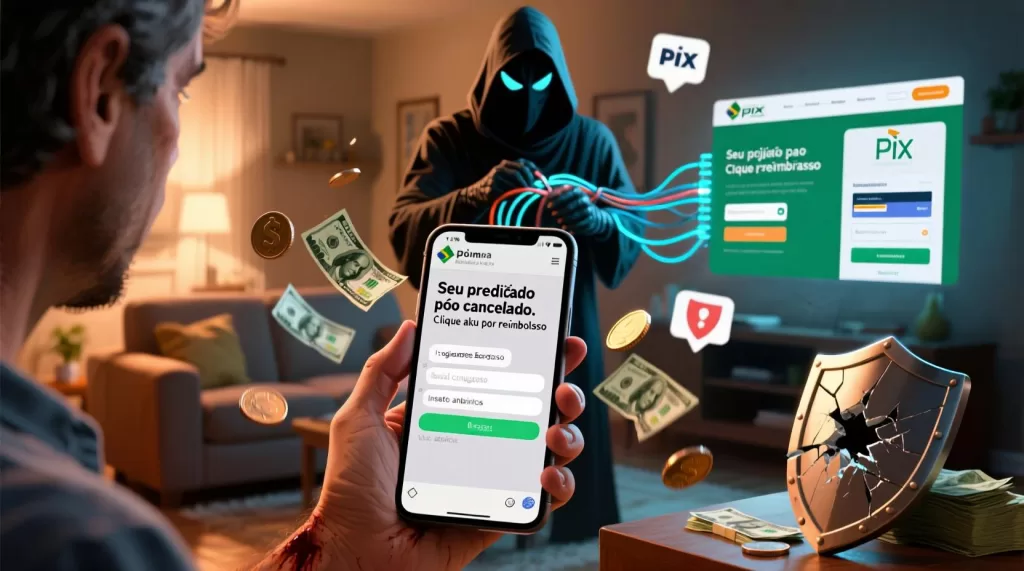 Ilustração do Golpe do PIX