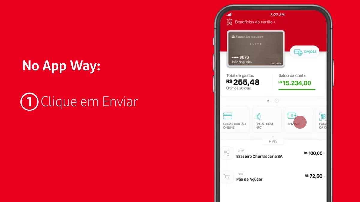 app santander way de cartões