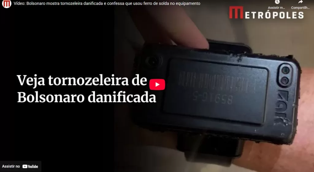 bolsonaro rompe tornozeleira eletronica por curiosidade