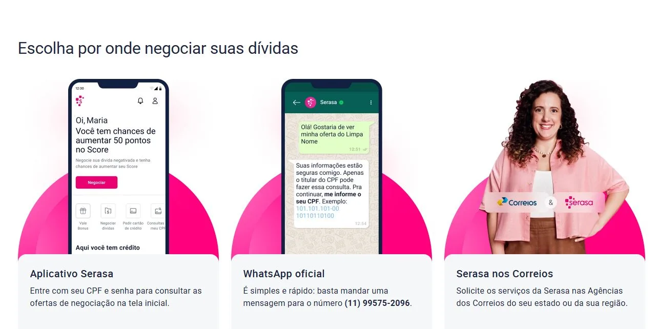 onde negociar suas dívidas do Serasa